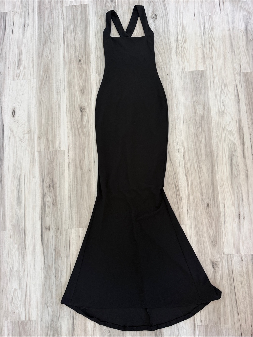 Nookie Classic Black Halter Mermaid Evening Dress Sz XS